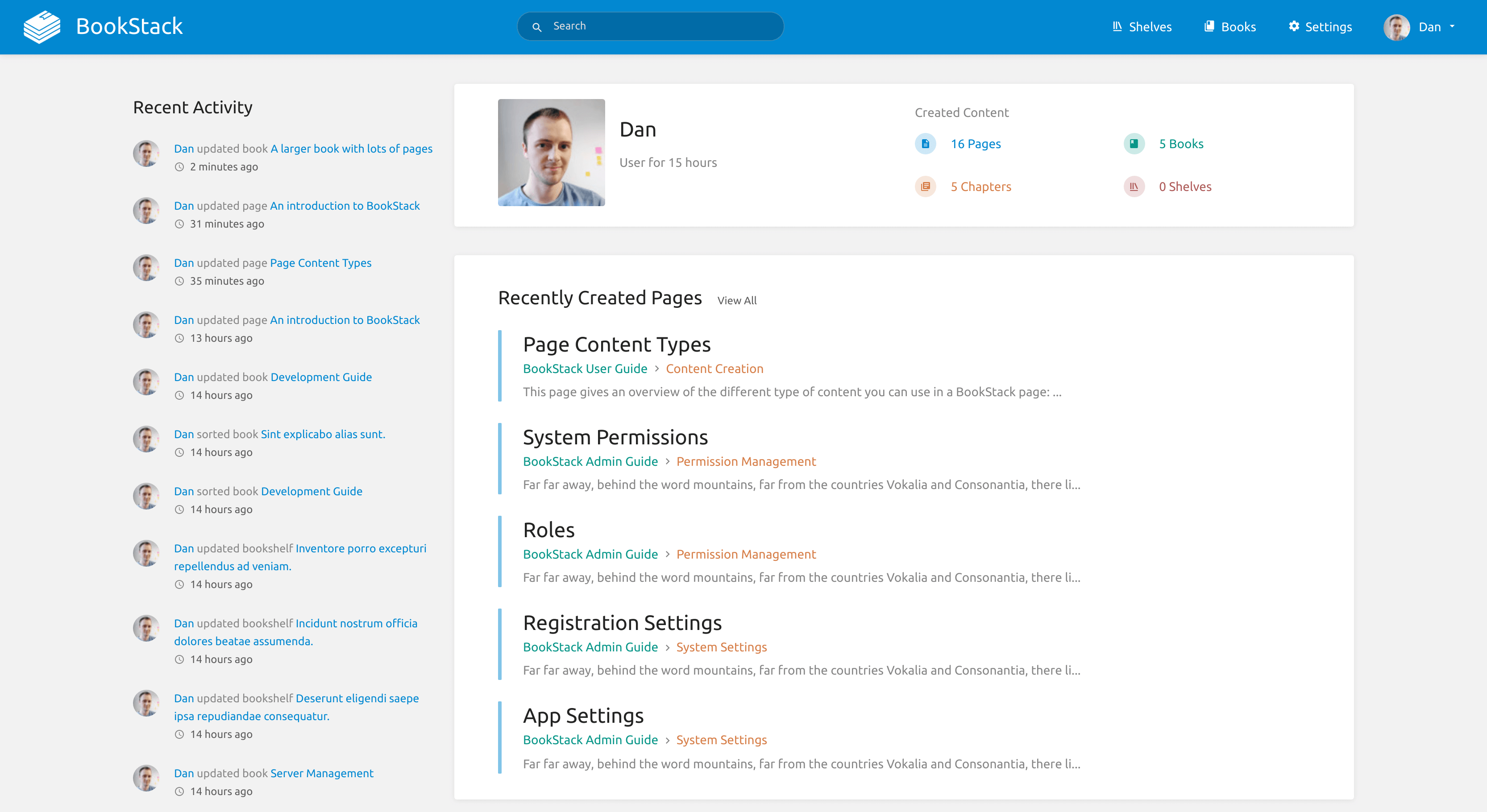 BookStack screenshot 3