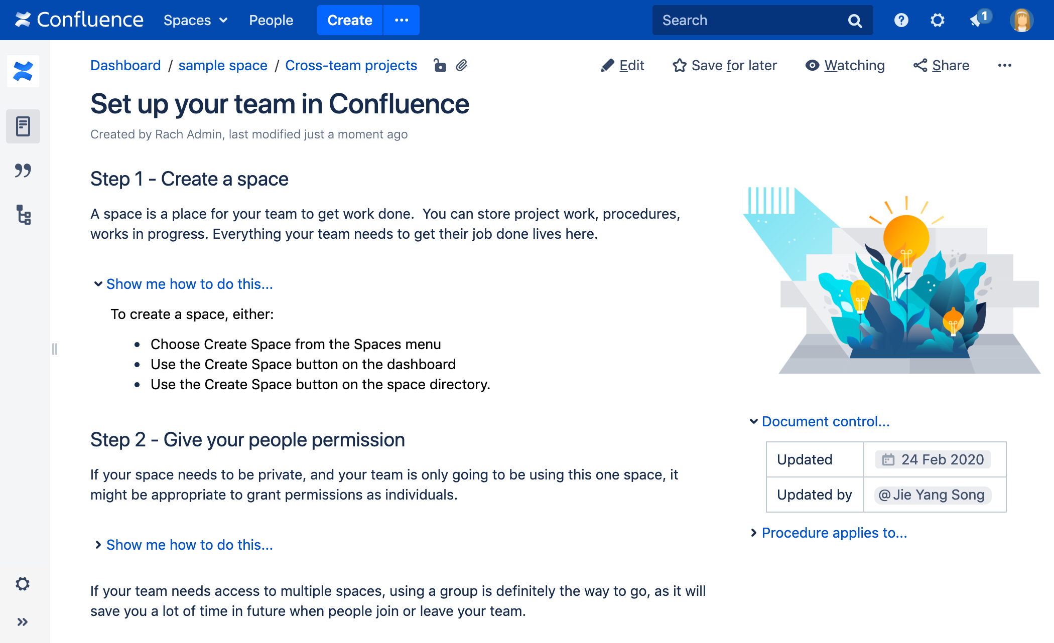 Confluence screenshot 3