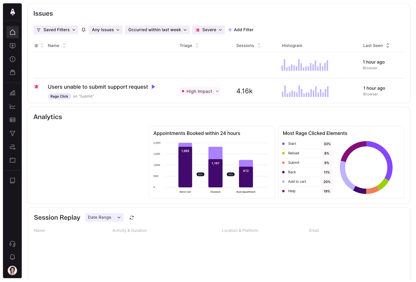 LogRocket screenshot 5