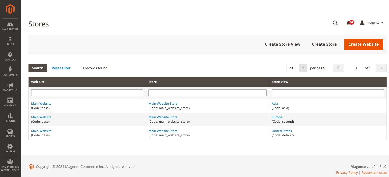 Magento screenshot 1