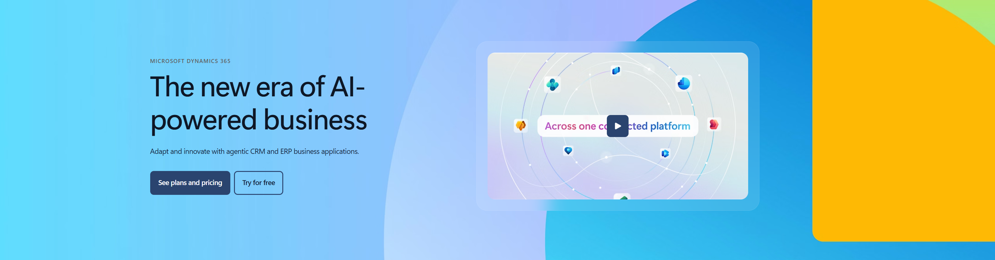 Microsoft Dynamics 365 hero background