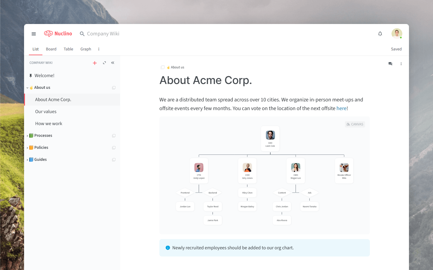 Nuclino screenshot 5