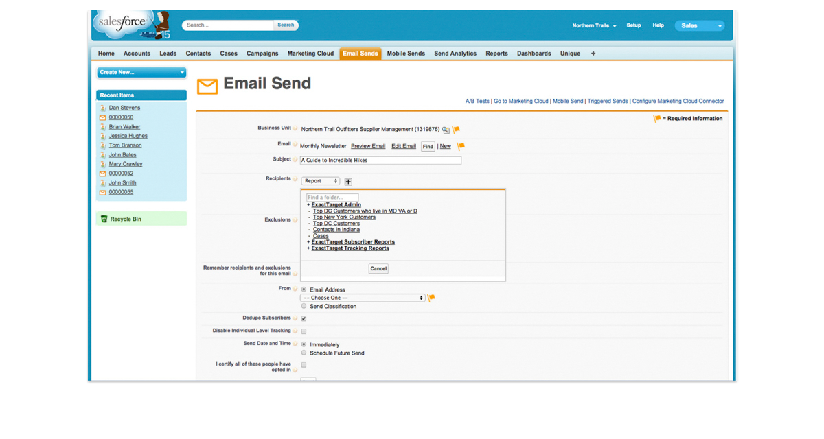 Salesforce Marketing Cloud screenshot 2