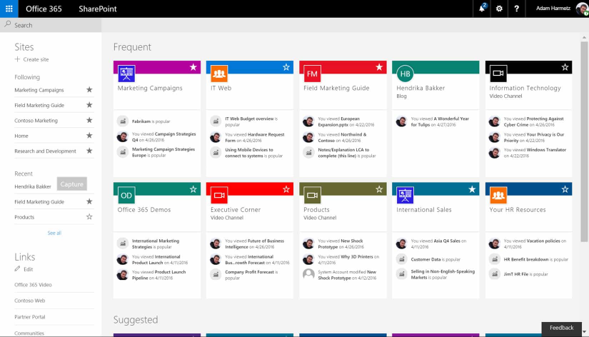 SharePoint hero background