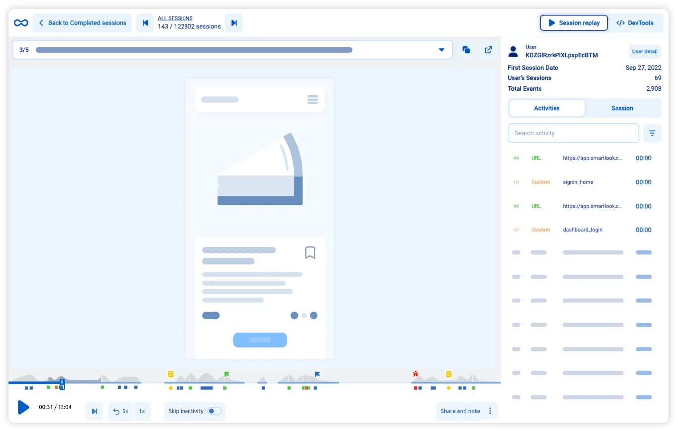 Smartlook screenshot 2