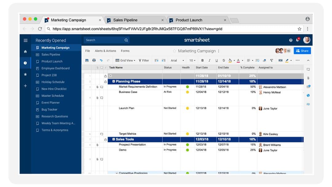 Smartsheet hero background