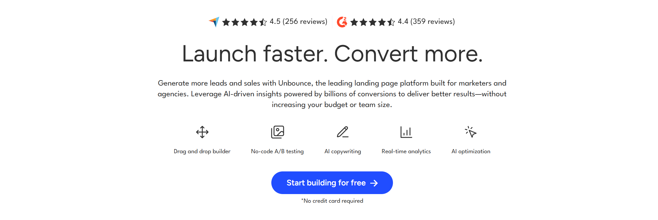 Unbounce screenshot 1