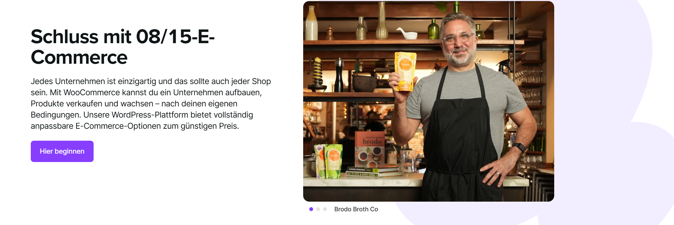 WooCommerce hero background