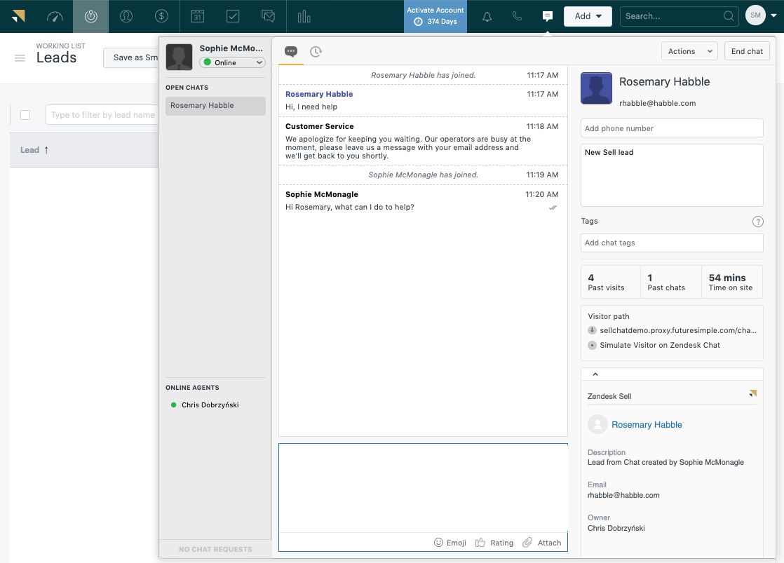 Zendesk Sell screenshot 3